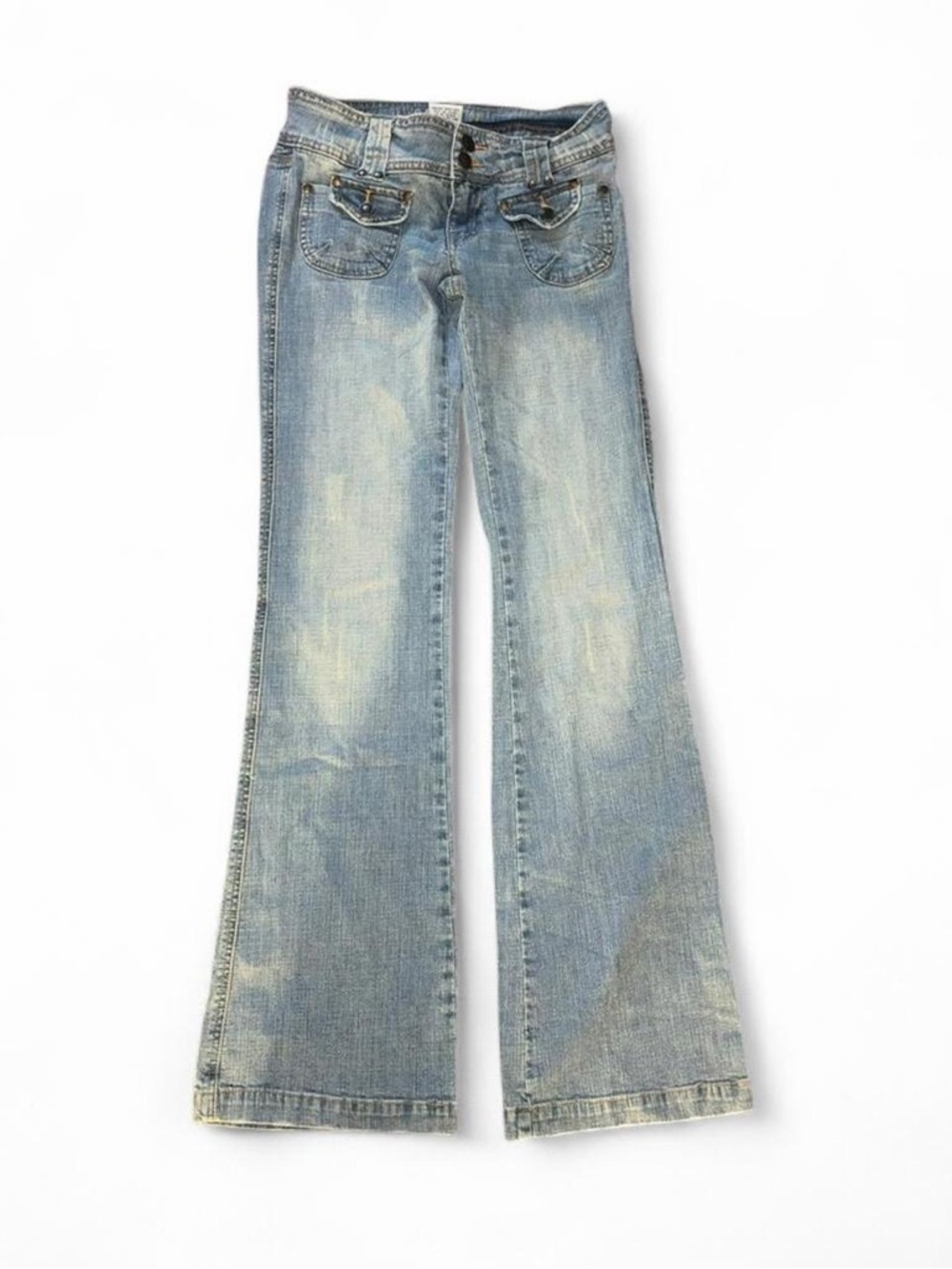 Vintage Hydraulic Low-Rise Flare Jeans